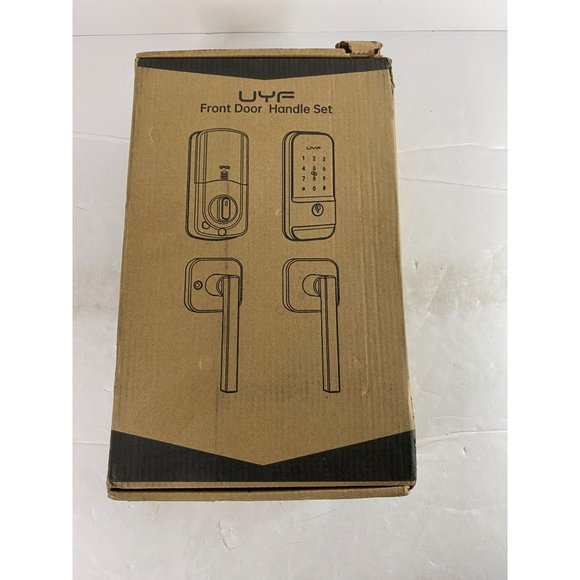 Keyless Entry Door Lock with Lever - UYF Electronic Keypad Deadbolt Lock with Ha - Picture 10 of 10